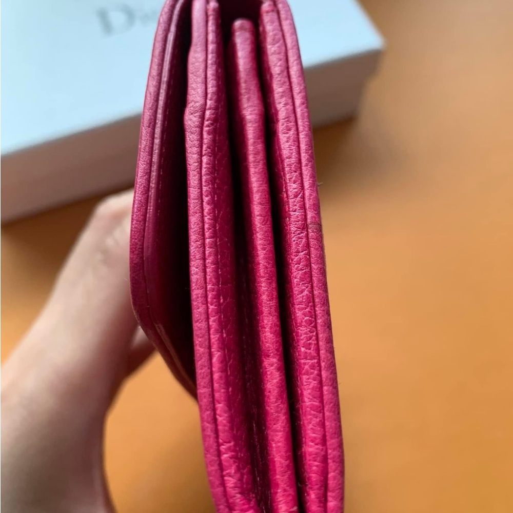 SOLD❗️Beautiful Dior🌺🌺 Fabric Canvas Wallet 
in gorgeous pink - RARE style - Picture 6 of 16